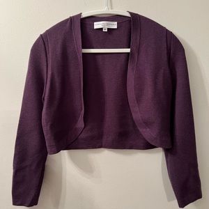 Carolina Herrera Cropped Cashmere/Silk Cardigan (Shrug), Size M